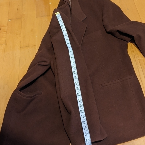 VINTAGE Hunt club wool cashmere blend coat blazer rust brown size 46R - Picture 9 of 11